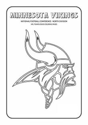 Amerikan Futbolu boyama sayfası,  coloring page, Minnesota Vikingler Logosu, 