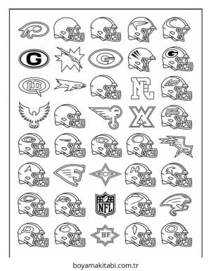 Amerikan Futbolu boyama sayfası – ücretsiz yazdır, boyama etkinliği
