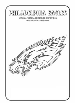 Amerikan Futbolu boyama sayfası,  coloring page, Philadelphia Kartalları Posteri, 