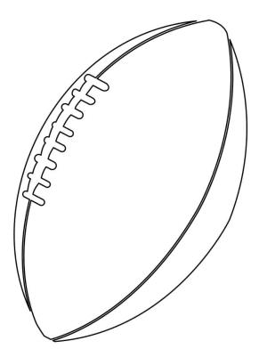 Amerikan Futbolu boyama sayfası,  coloring page, Amerikan Futbolu Topu, 