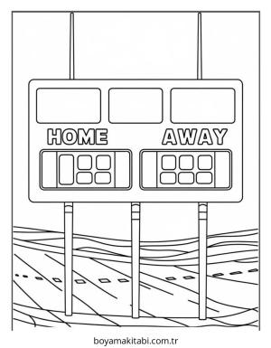 Amerikan Futbolu boyama sayfası – boyama çalışması, yaratıcılığı geliştirir