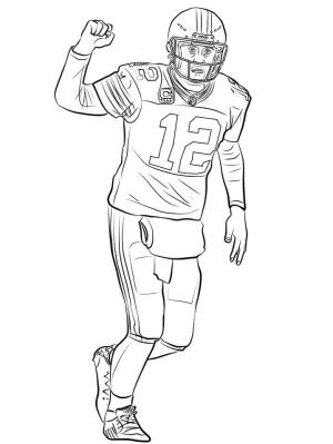 Amerikan Futbolu boyama sayfası,  coloring page, Aaron Rodgers, 