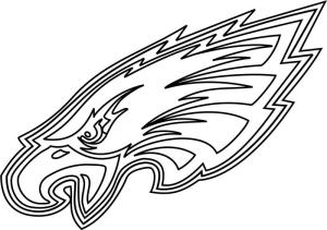 Amerikan Futbolu boyama sayfası,  coloring page, Philadelphia Kartalları Logosu, 