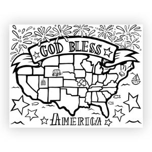 Amerikan boyama sayfası,  coloring page, Tanrı Amerika’yı Korusun, 