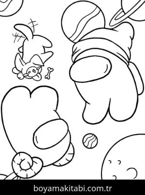 Among us boyama sayfası – evde etkinlik, ücretsiz yazdır