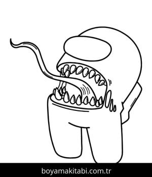 Among us boyama sayfası – çocuklar için, çizgi film temalı