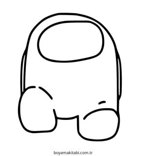 Among us boyama sayfası – renkli çizimler, okul öncesi