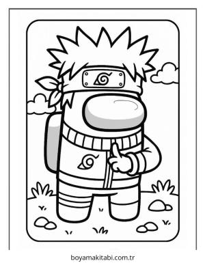 Among us boyama sayfası – el becerilerini geliştirir, boyama çalışması