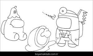 Among us boyama sayfası – yaratıcılık, eğlenceli etkinlik