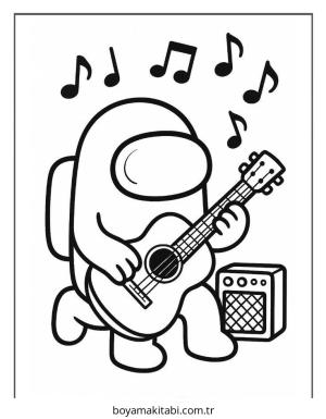 Among us boyama sayfası – el becerilerini geliştirir, boyama çalışması