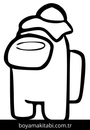 Among us boyama sayfası – sevimli karakter, sanatsal çalışma