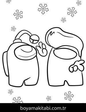 Among us boyama sayfası – PDF indir, sevimli karakter