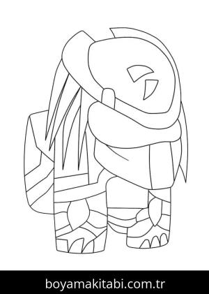 Among us boyama sayfası – basit çizim, kolay boyama