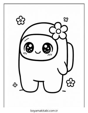 Among us boyama sayfası – boyama çalışması, yaratıcılığı geliştirir