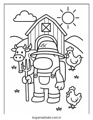 Among us boyama sayfası – evde etkinlik, ücretsiz yazdır