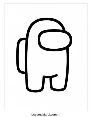 Among us boyama sayfası – çocuklar için, çizgi film temalı