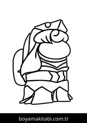 Among us boyama sayfası – sanatsal çalışma, çocuklar için