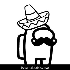 Among us boyama sayfası – çocuk aktivitesi, PDF indir