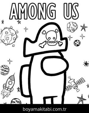 Among us boyama sayfası – el becerilerini geliştirir, boyama çalışması