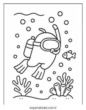 Among us boyama sayfası – yaratıcılığı geliştirir, keyifli zaman