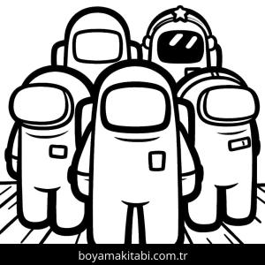 Among us boyama sayfası – PDF indir, sevimli karakter