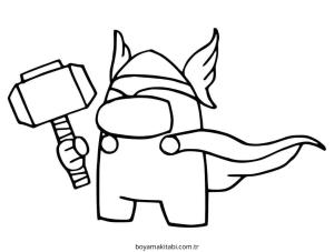 Among us boyama sayfası – boyama çalışması, yaratıcılığı geliştirir