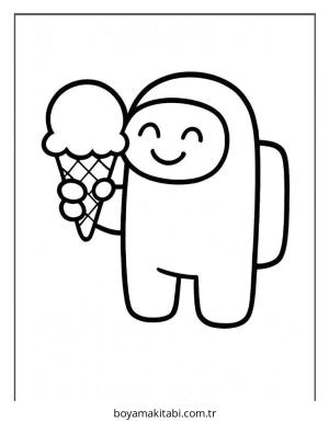 Among us boyama sayfası – el becerilerini geliştirir, boyama çalışması