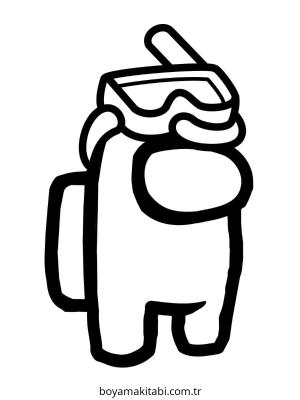 Among us boyama sayfası – sanatsal çalışma, çocuklar için