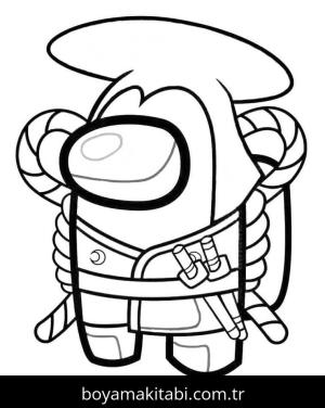 Among us boyama sayfası – sevimli karakter, sanatsal çalışma