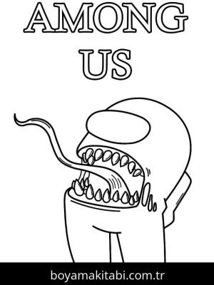 Among us boyama sayfası – kolay boyama, eğitici aktivite
