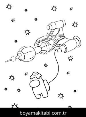 Among us boyama sayfası – eğitici aktivite, yaratıcılık