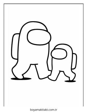 Among us boyama sayfası – okul öncesi, evde etkinlik