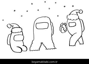 Among us boyama sayfası – el becerilerini geliştirir, boyama çalışması