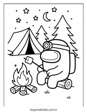 Among us boyama sayfası – eğitici aktivite, yaratıcılık