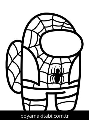 Among us boyama sayfası – basit çizim, kolay boyama