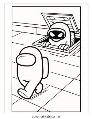 Among us boyama sayfası – yaratıcılığı geliştirir, keyifli zaman