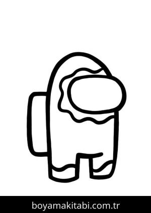 Among us boyama sayfası – sevimli karakter, sanatsal çalışma