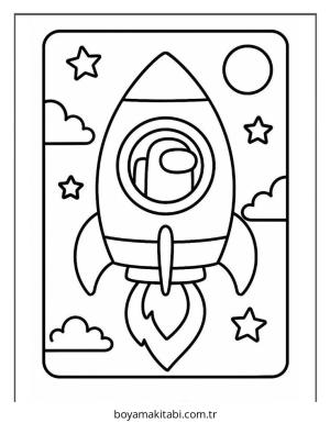 Among us boyama sayfası – eğitici aktivite, yaratıcılık