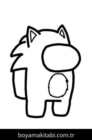 Among us boyama sayfası – sanatsal çalışma, çocuklar için