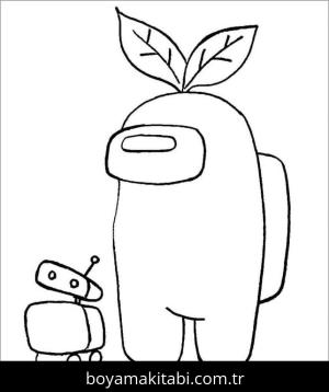 Among us boyama sayfası – PDF indir, sevimli karakter