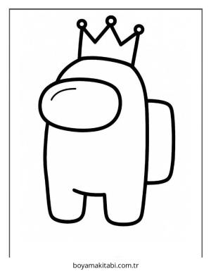 Among us boyama sayfası – sevimli karakter, sanatsal çalışma