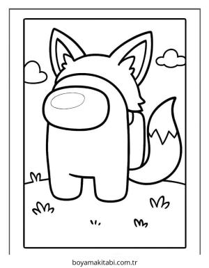 Among us boyama sayfası – kolay boyama, eğitici aktivite