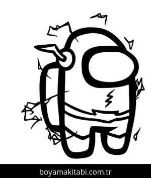 Among us boyama sayfası – sevimli karakter, sanatsal çalışma