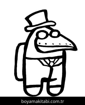 Among us boyama sayfası – sanatsal çalışma, çocuklar için