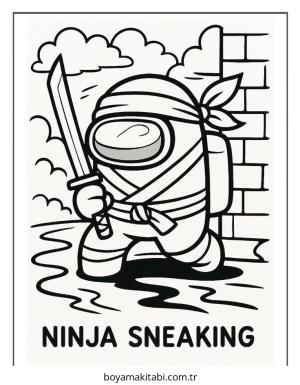 Among us boyama sayfası – boyama etkinliği, çocuk aktivitesi