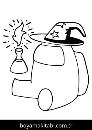 Among us boyama sayfası – boyama çalışması, yaratıcılığı geliştirir