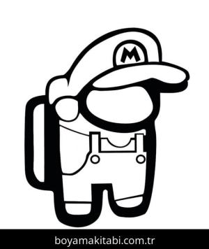 Among us boyama sayfası – kolay boyama, eğitici aktivite