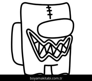 Among us boyama sayfası – boyama etkinliği, çocuk aktivitesi