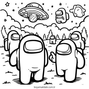 Among us boyama sayfası – ücretsiz yazdır, boyama etkinliği