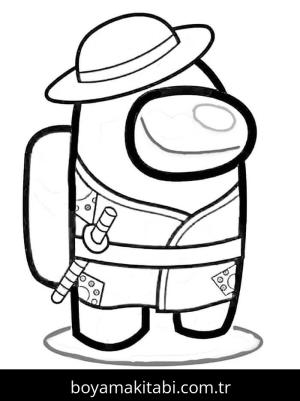 Among us boyama sayfası – eğlenceli etkinlik, el becerilerini geliştirir